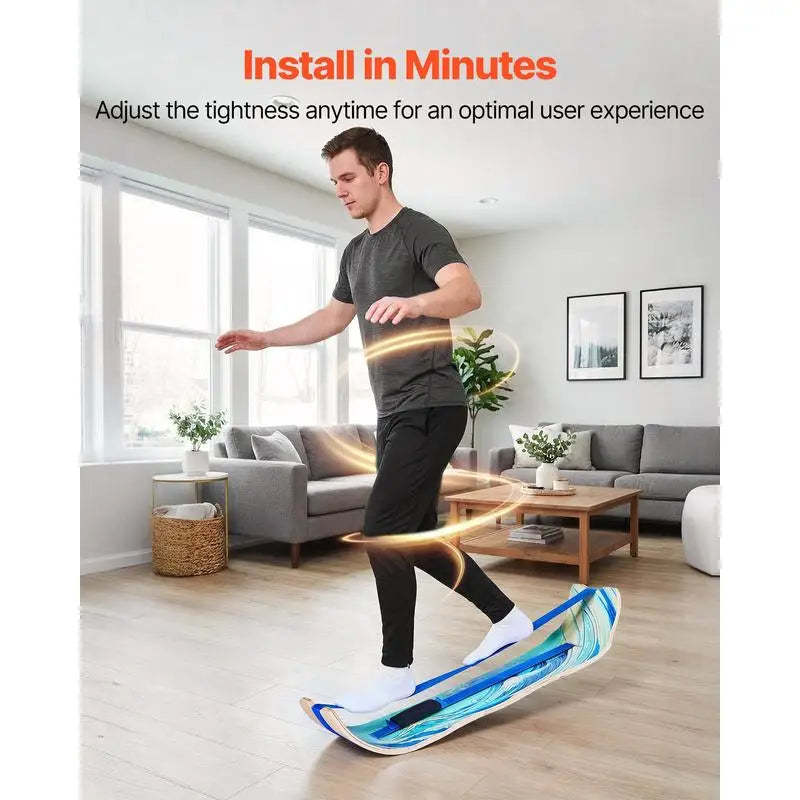 Wooden Wobble Balance Board for Core Training and Home Workouts