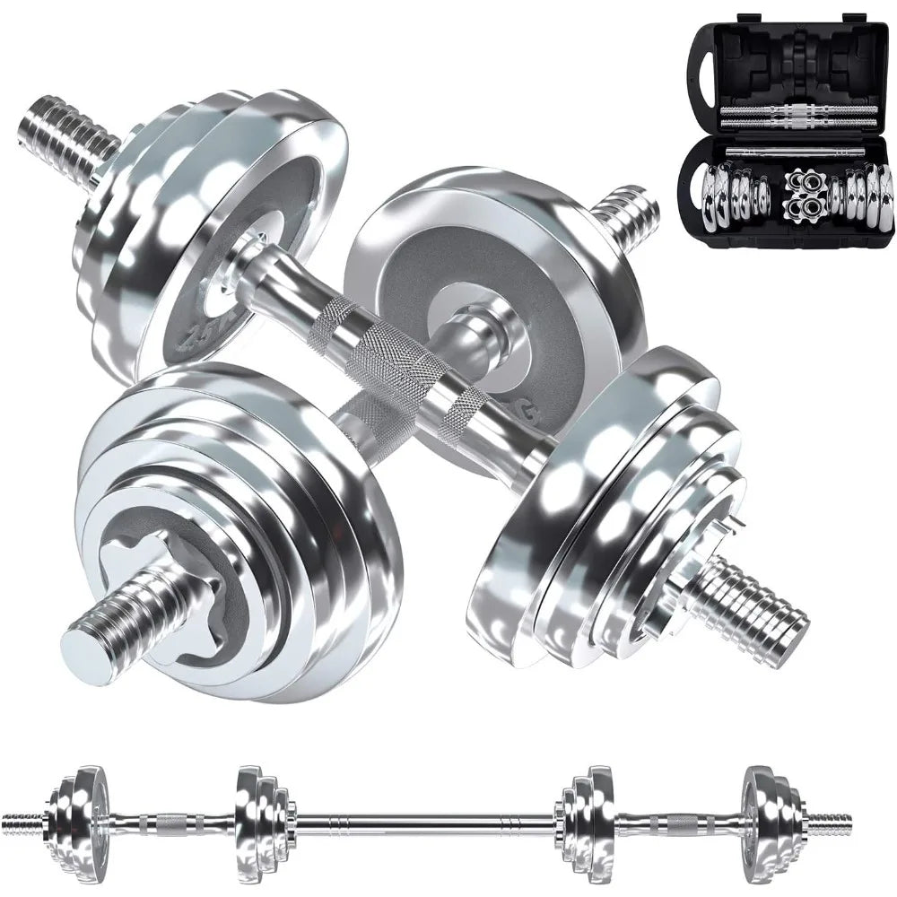 VIVITORY Fitness Dumbbell Set With Adjustable Weights And Bar