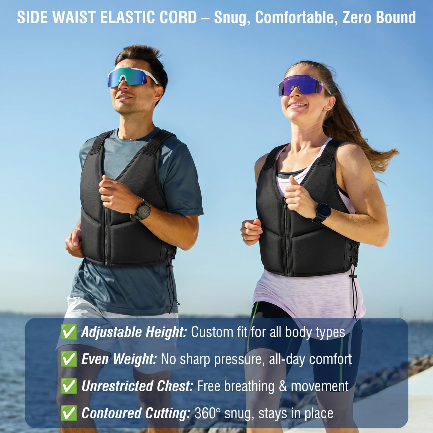 10LBS Adjustable Weighted Vest For Women Breathable Running Vest