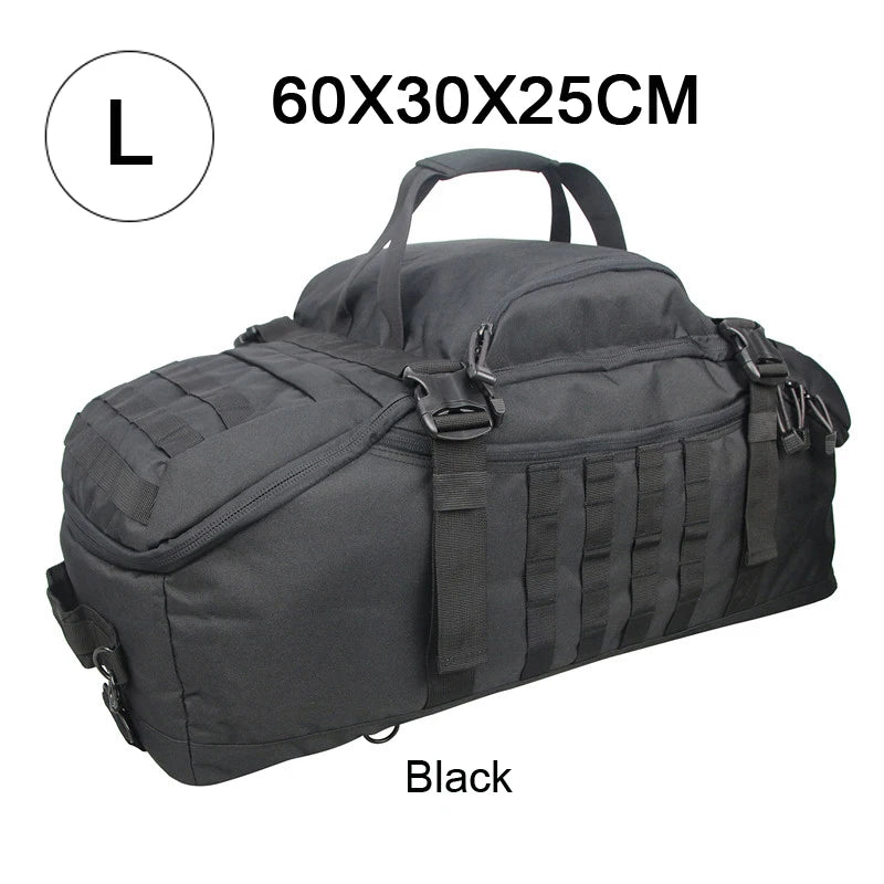 LQARMY 3 Way Duffle Bag With Backpack Crossbody Shoulder