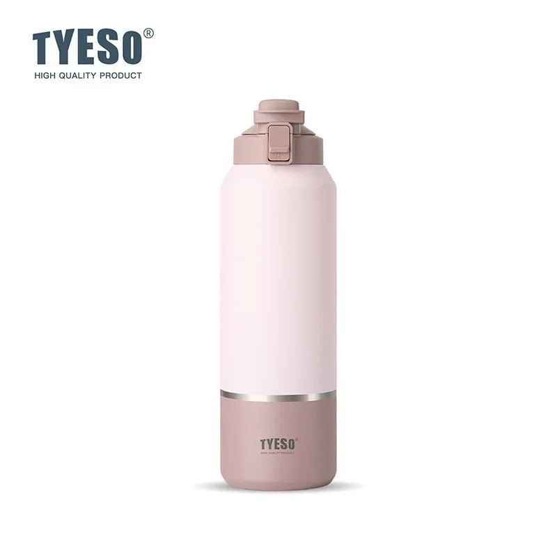 TYESO Insulated Water Bottle With Handle And Leakproof Lid