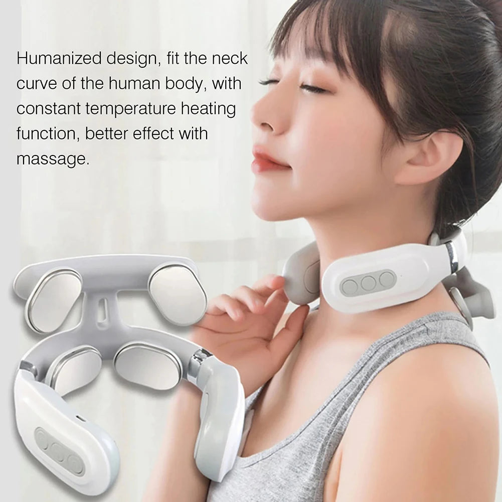 Portable Four Heads Back Massager USB Rechargeable