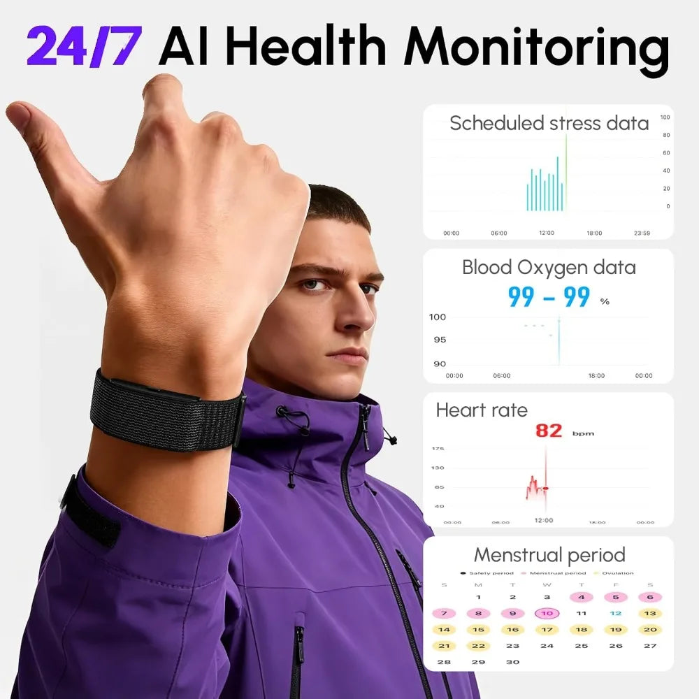 Fitness Bracelet Health Tracker With Heart Rate Sleep Monitoring Waterproof