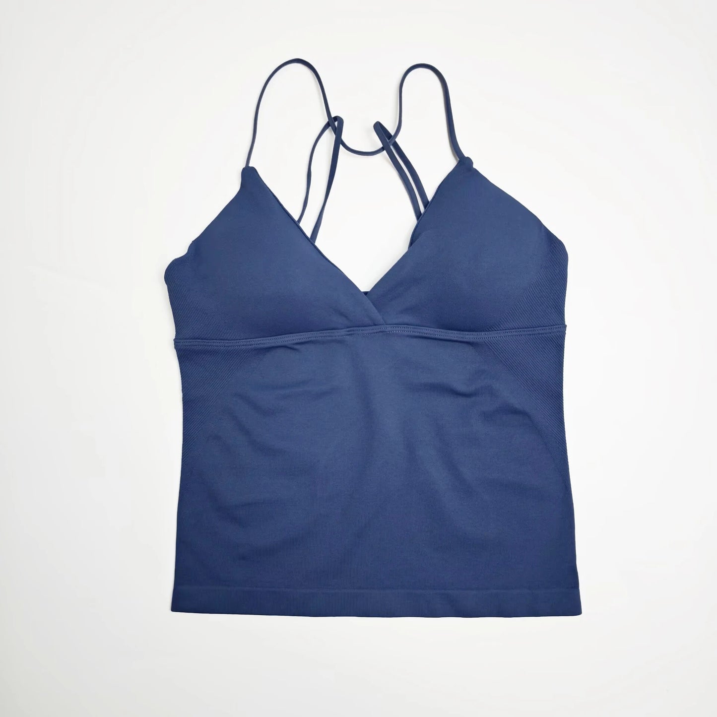 NCLAGEN Vision Twist Front Longline Top Women Seamless Yoga Tank