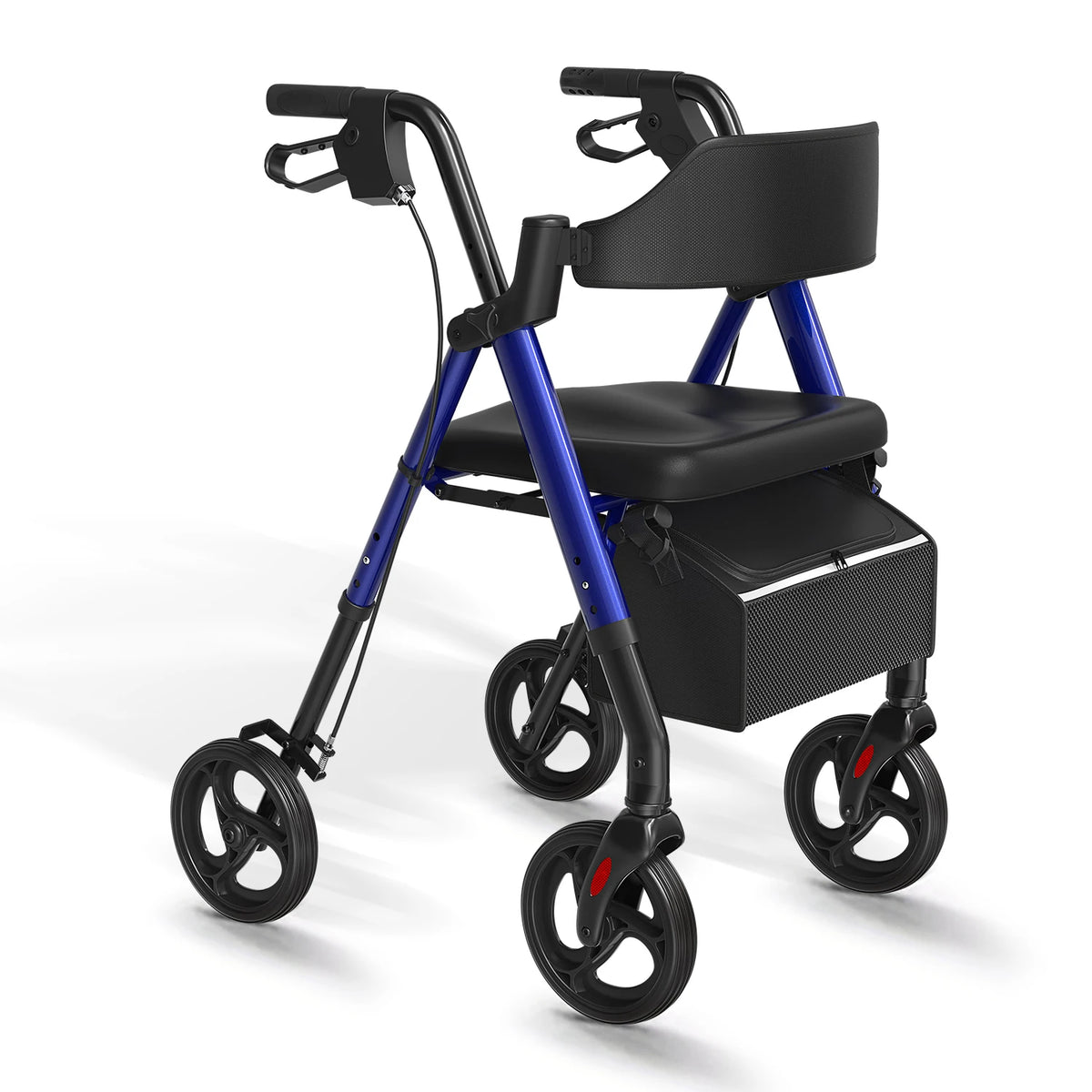 Maidesite Senior Rollator Walker With Seat And Steel Frame