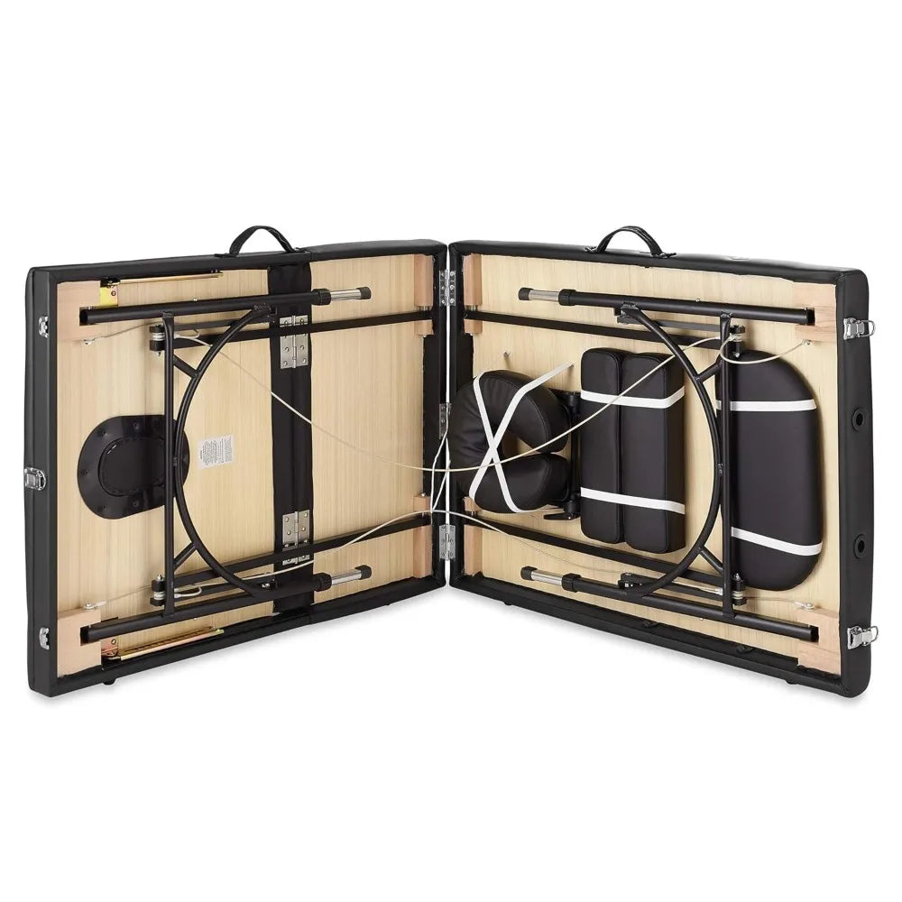 Portable Triple Fold Massage Bed With Aluminum Legs And Case