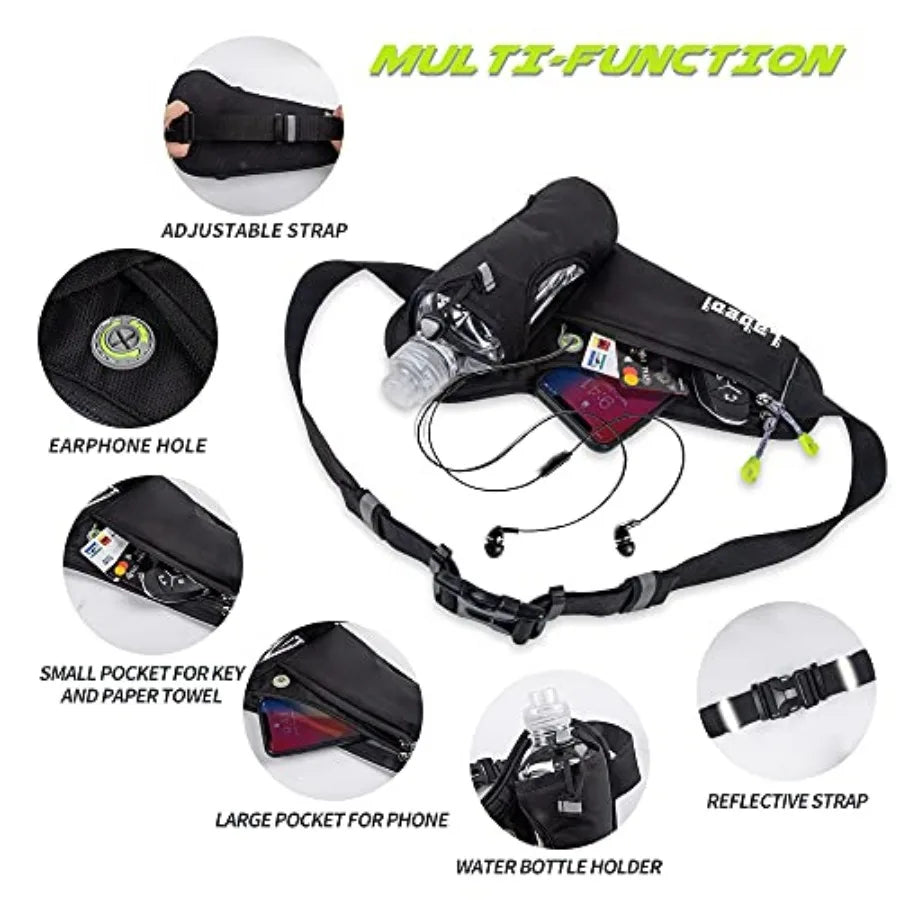 Waterproof Waist Pack Hydration Belt With Water Bottle Holder