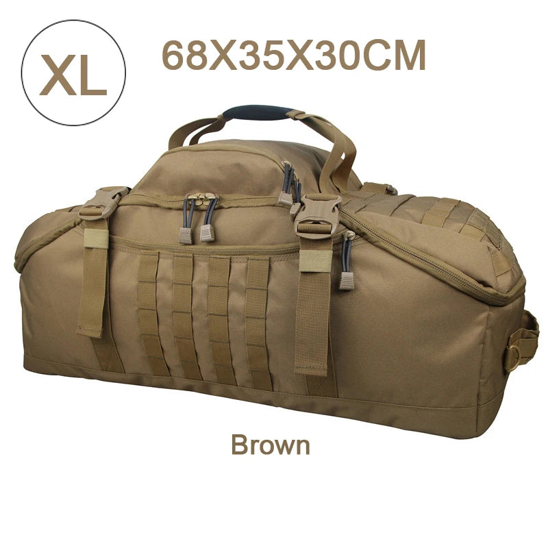 LQARMY 3 Way Duffle Bag With Backpack Crossbody Shoulder