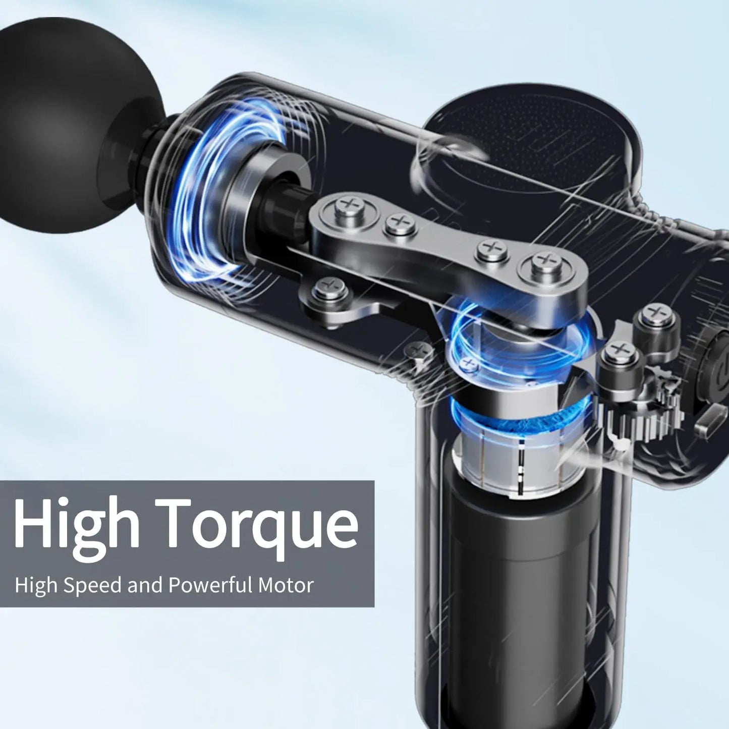 LEERCON Mini Muscle Massage Gun Deep Tissue With Four Heads