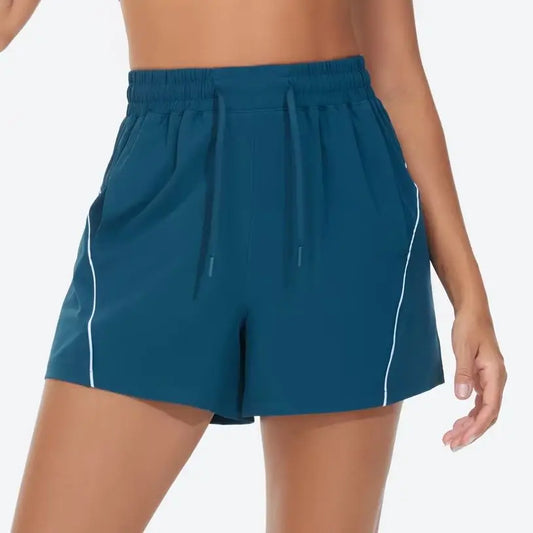 The Gym People Womens High Waist Running Shorts With Pockets