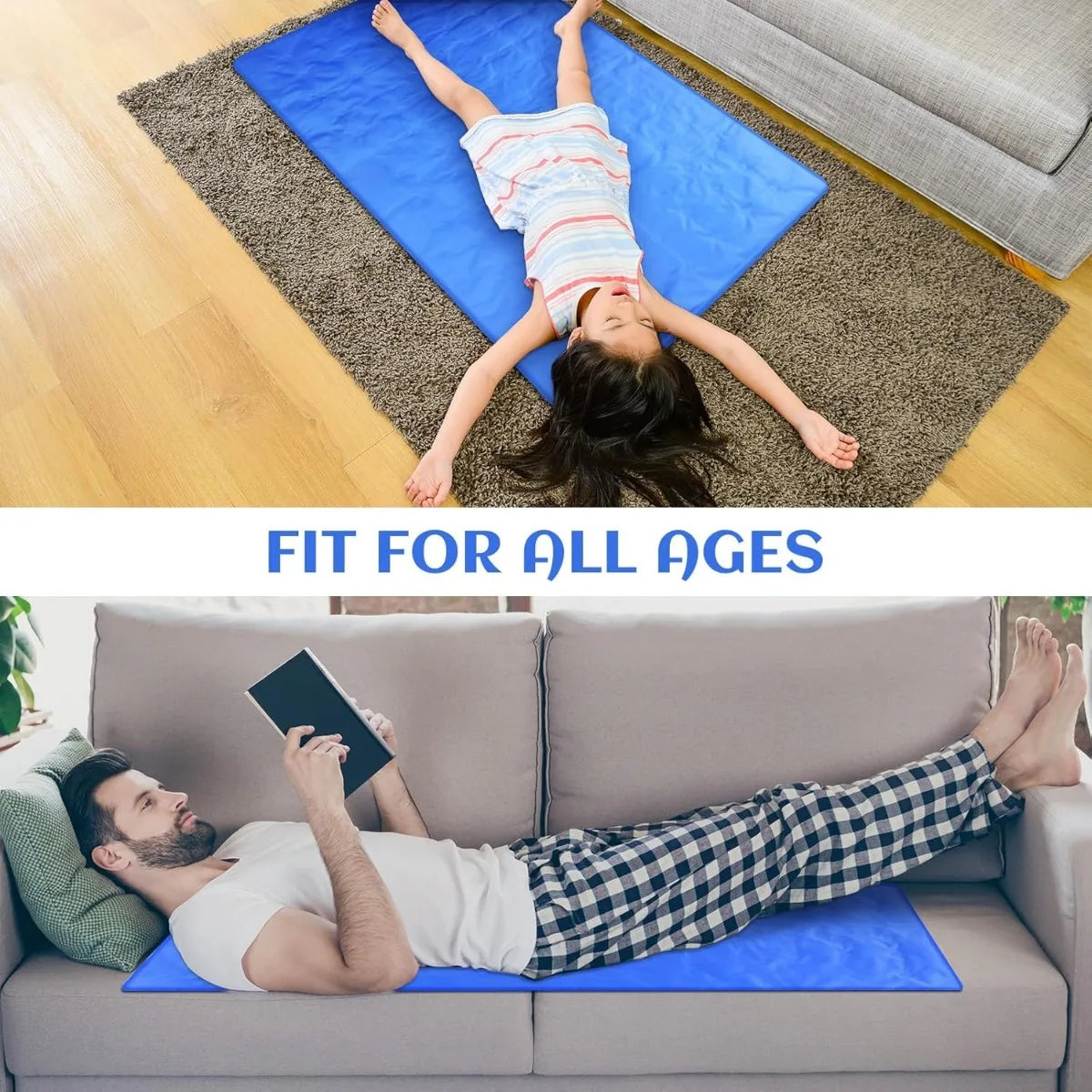 XIUWO Cooling Gel Bed Mat For Hot Sleepers Pain Relief