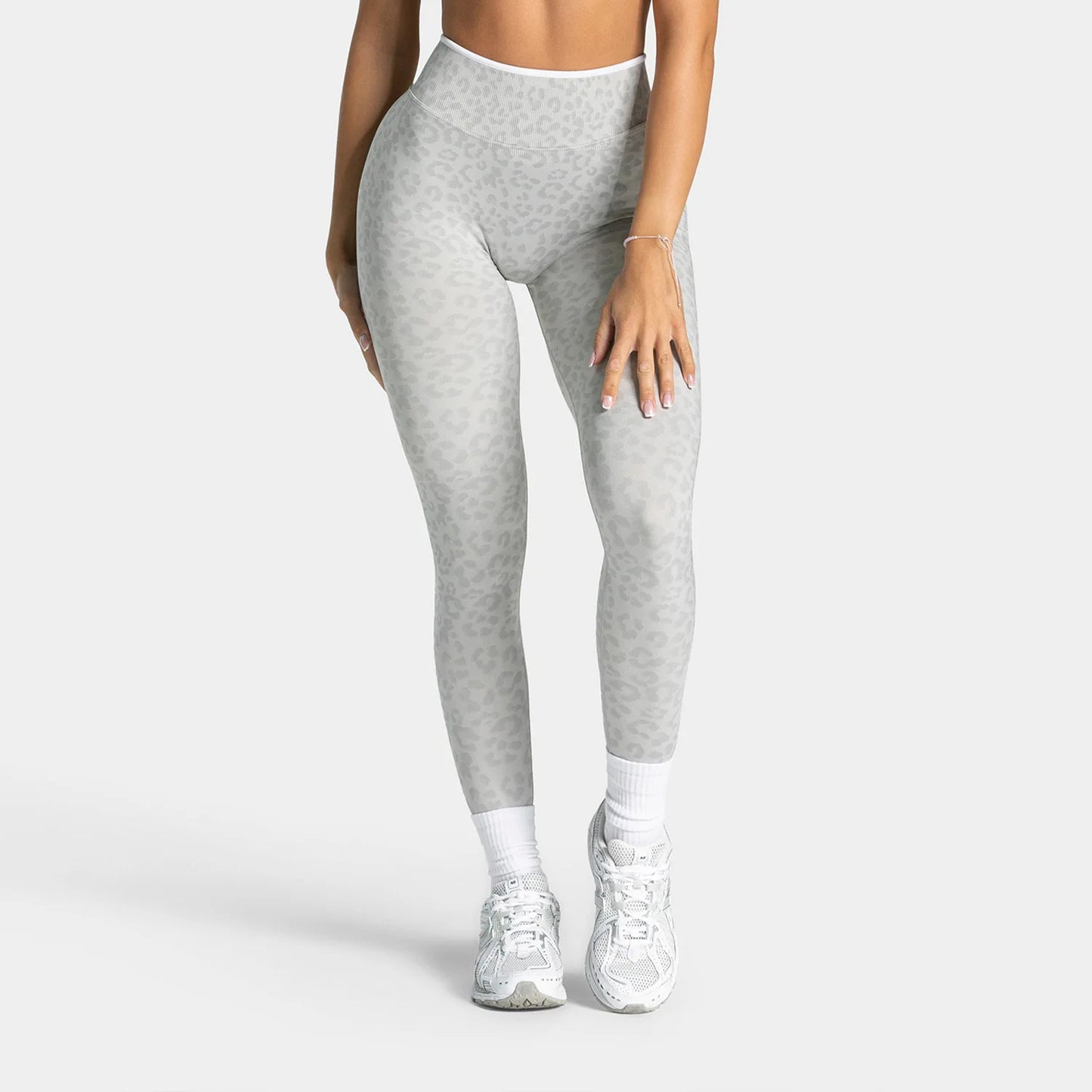 Everwanted Leopard Print Yoga Set Racerback Sports Bra High Waisted Leggings