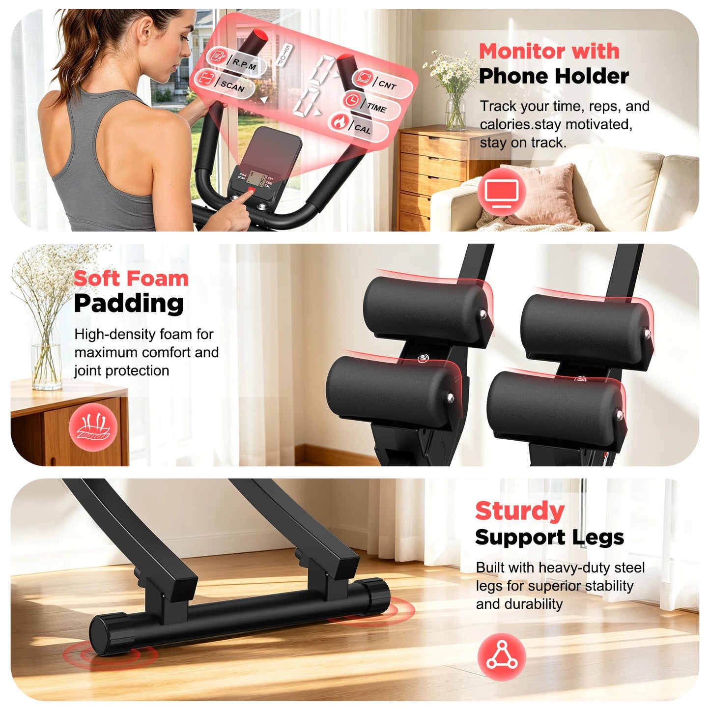 Dual Split Track Ab Machine With Foldable Core Trainer