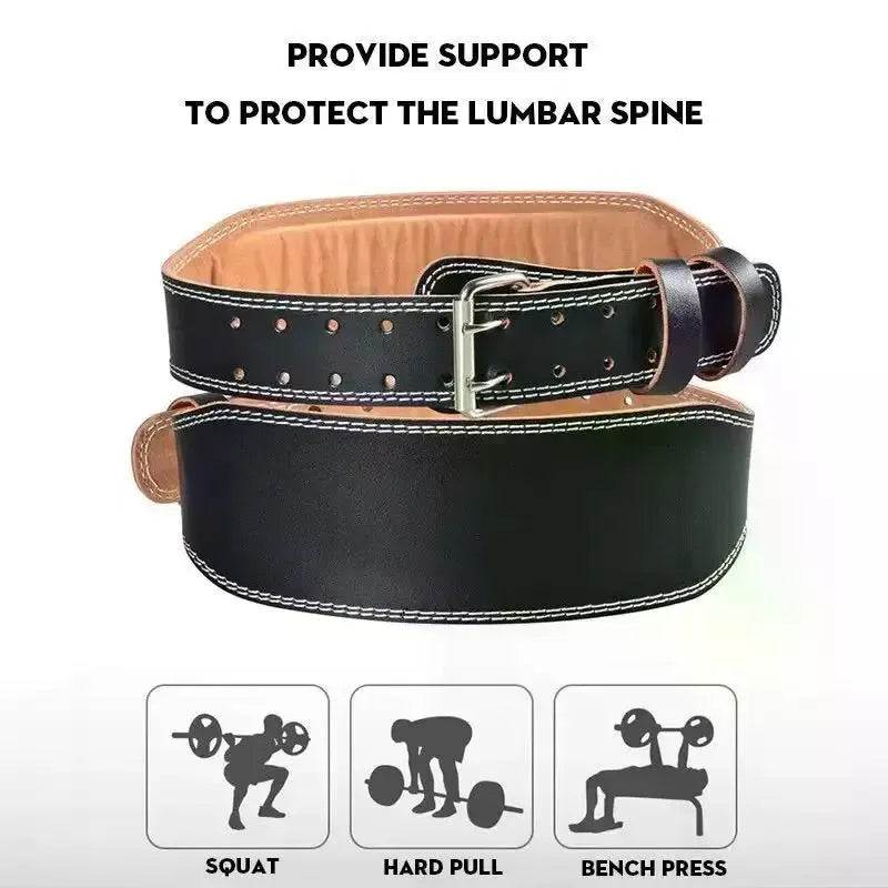 Adjustable PU Leather Weightlifting Belt With Lumbar Support
