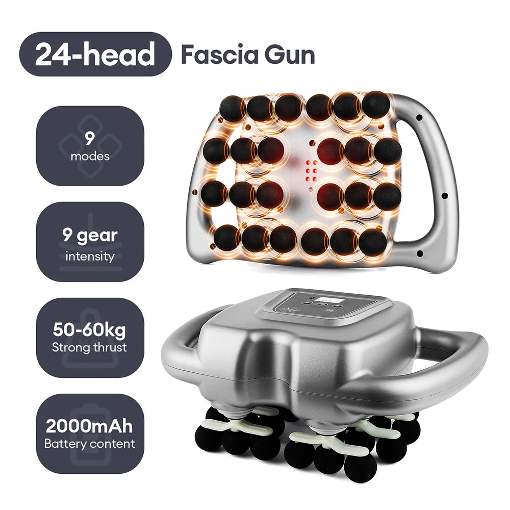 Foreverlily 16 Head Fascia Gun High Frequency Massage Massager