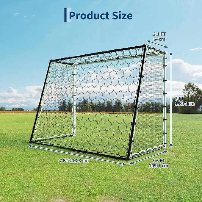 Soccer Goal Rebounder Trainer With Ground Stakes For Practice