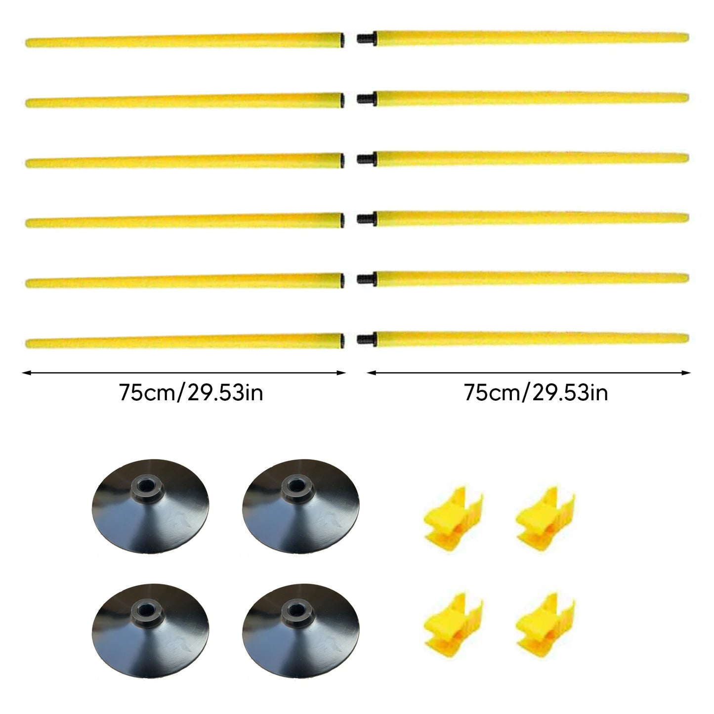 2 Pack Adjustable Speed Training Hurdles And Basketball Slalom Poles