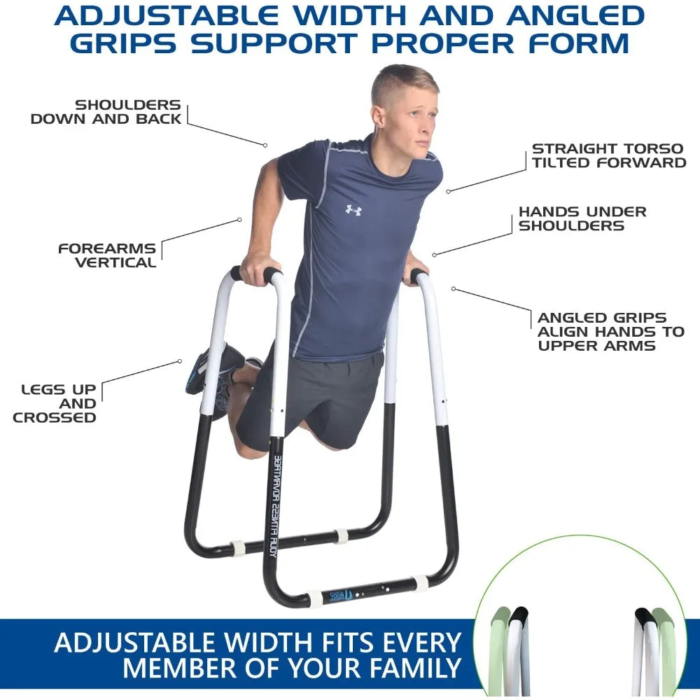YTYIN Dip Bar Fitness Station Adjustable Folding Stand