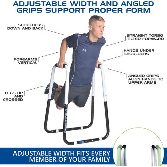 YTYIN Dip Bar Fitness Station Adjustable Folding Stand