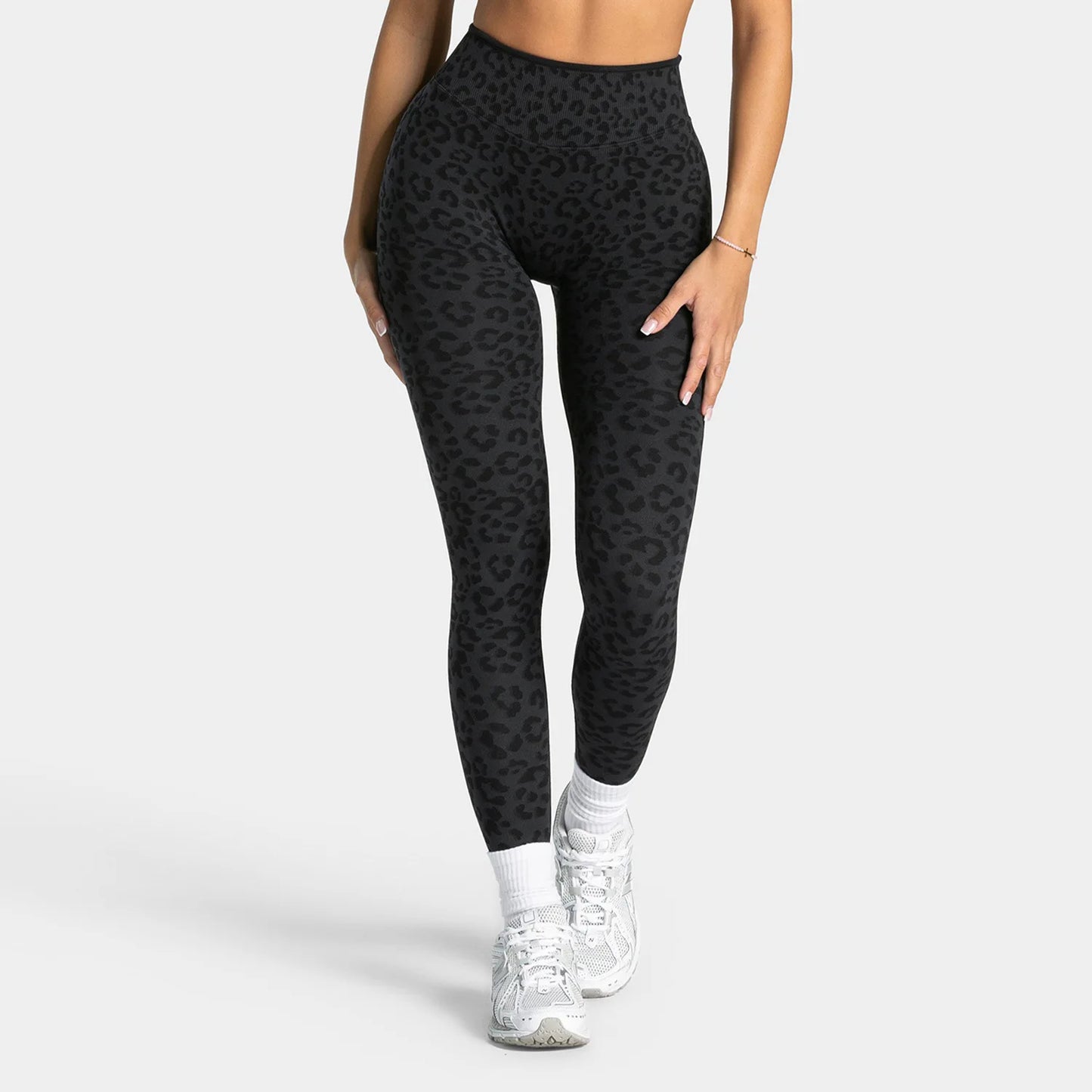 Everwanted Leopard Print Yoga Set Racerback Sports Bra High Waisted Leggings