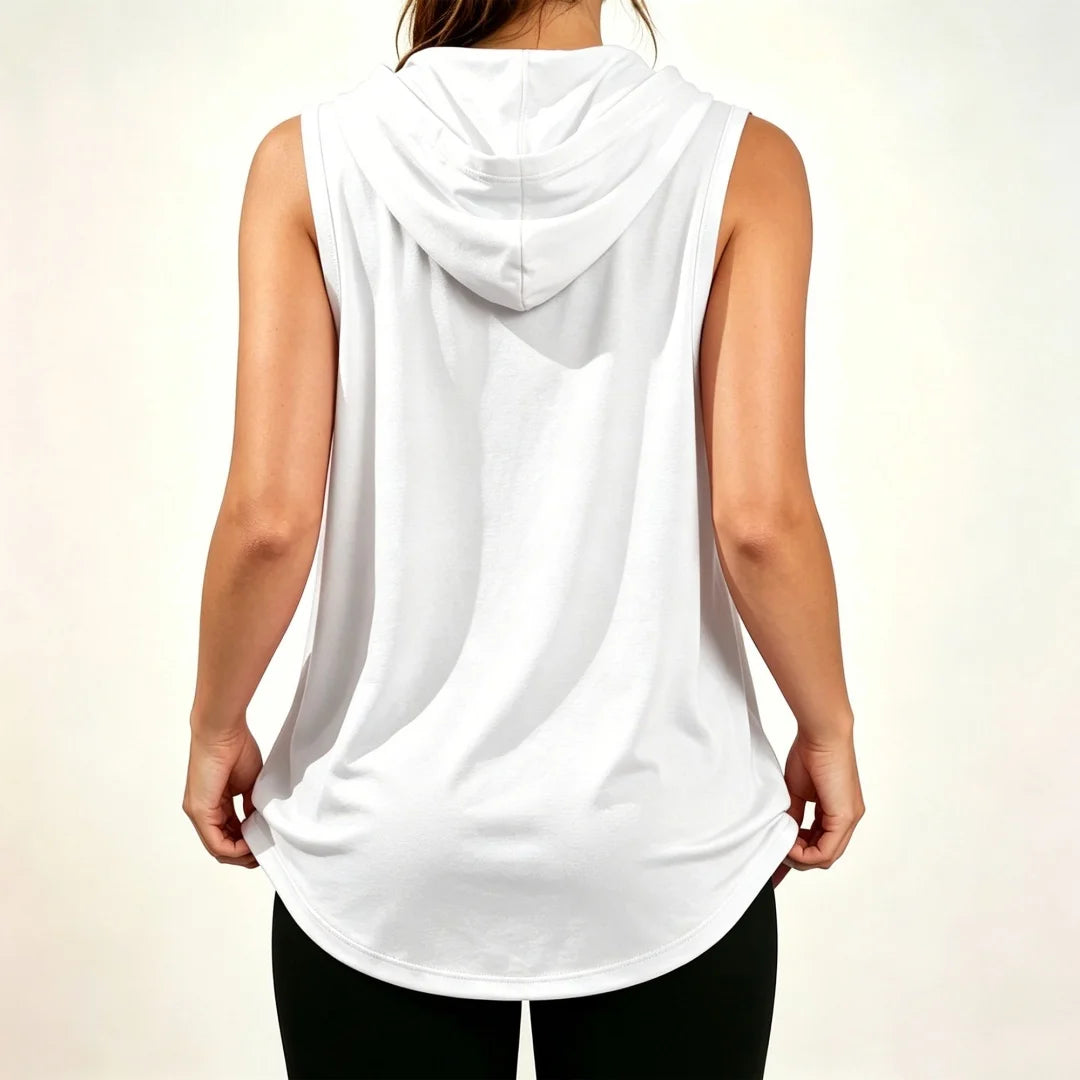 Conquer Excuses Unisex Sleeveless Hoodie With Barbell Graphic