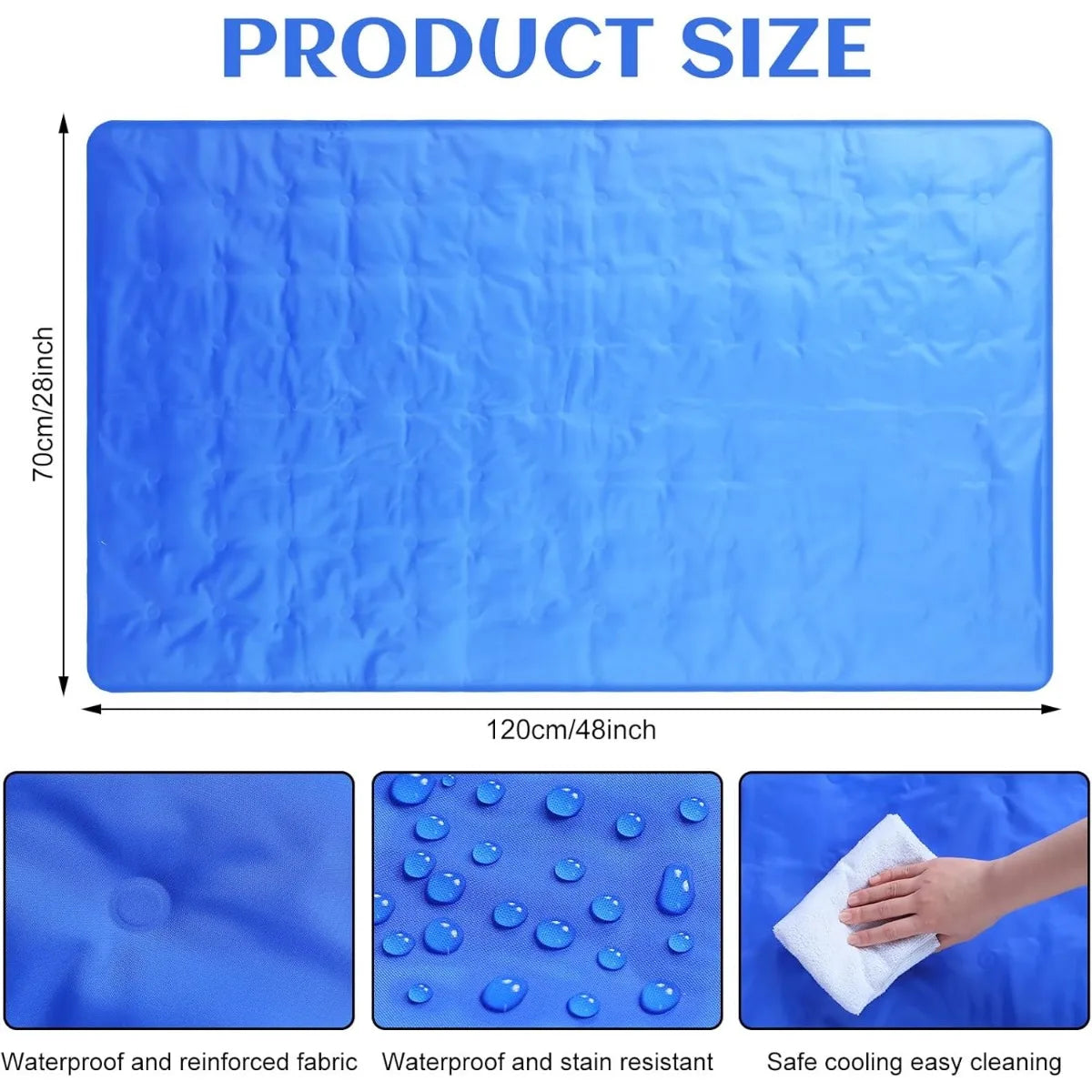 XIUWO Cooling Gel Bed Mat For Hot Sleepers Pain Relief