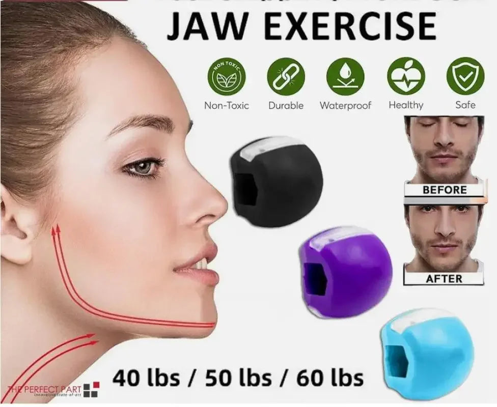 Face Masseter Jawline Trainer Balls 3 Pack Facial Muscle Exerciser