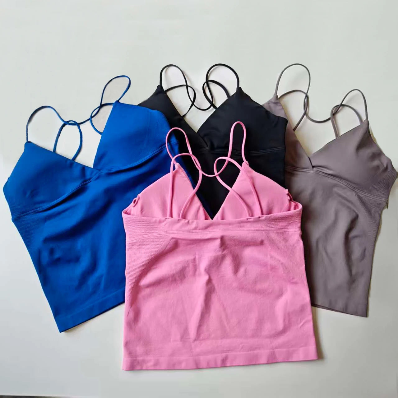 NCLAGEN Vision Twist Front Longline Top Women Seamless Yoga Tank