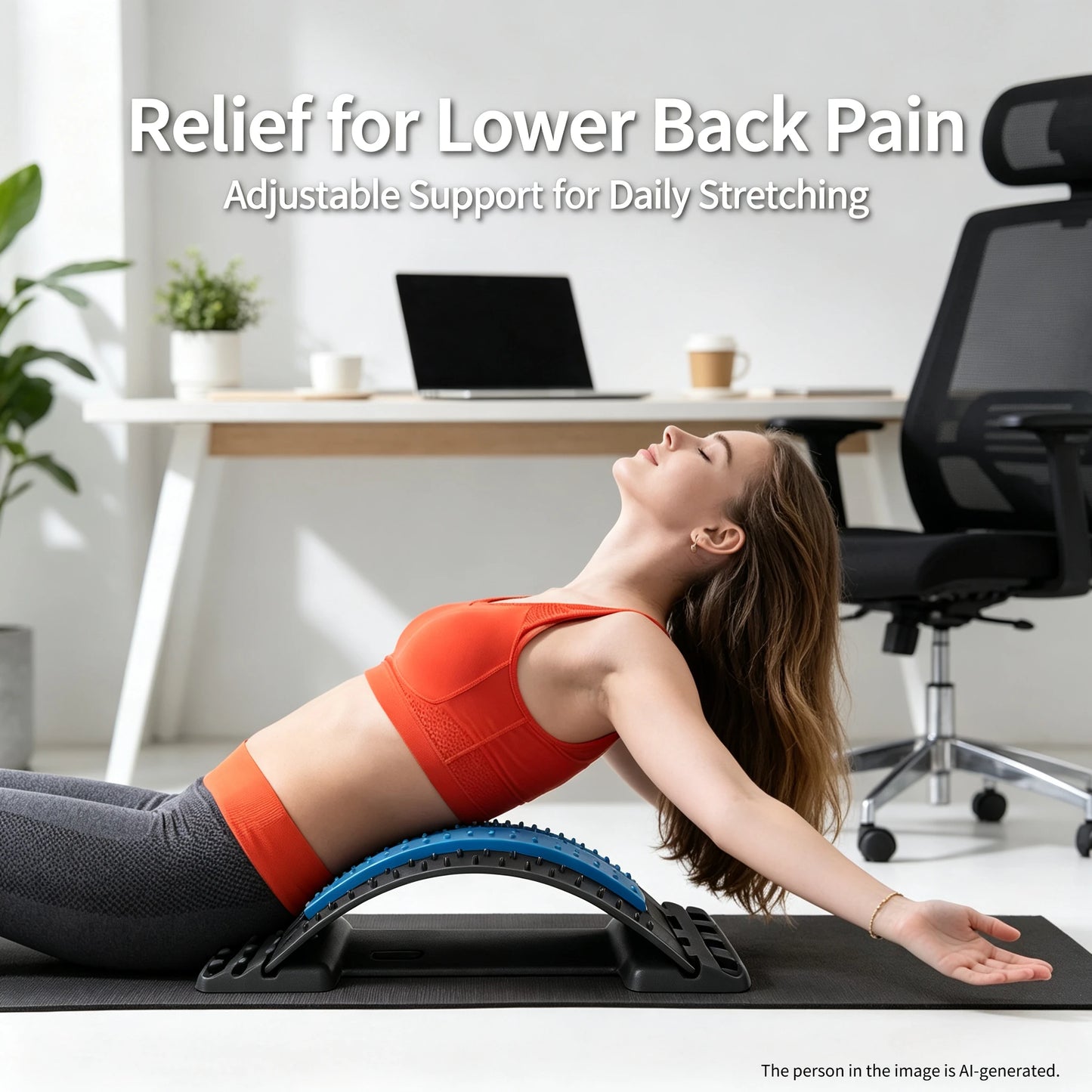 Back Stretcher With 96 Massage Protrusions For Posture Relief