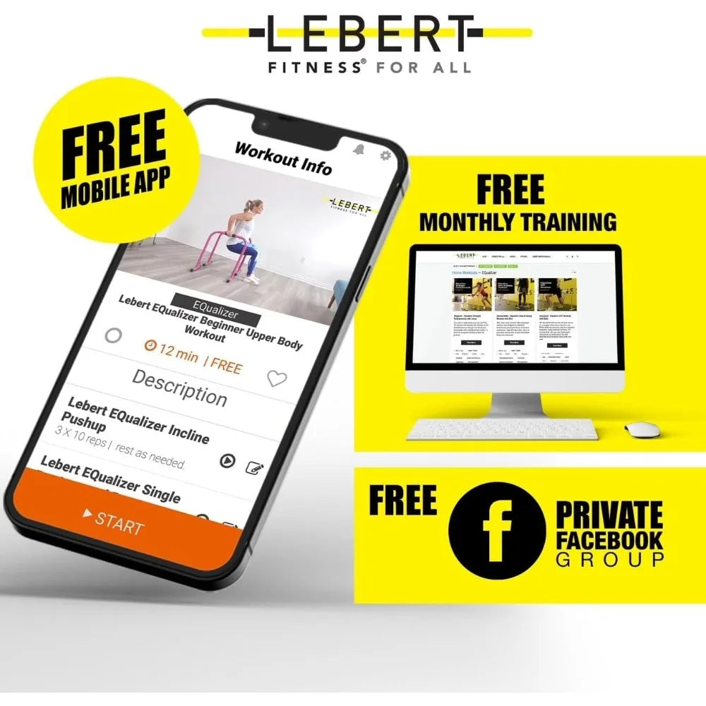 Lebert Fitness Parallette Bars By YTYIN Heavy Duty Bodyweight Training