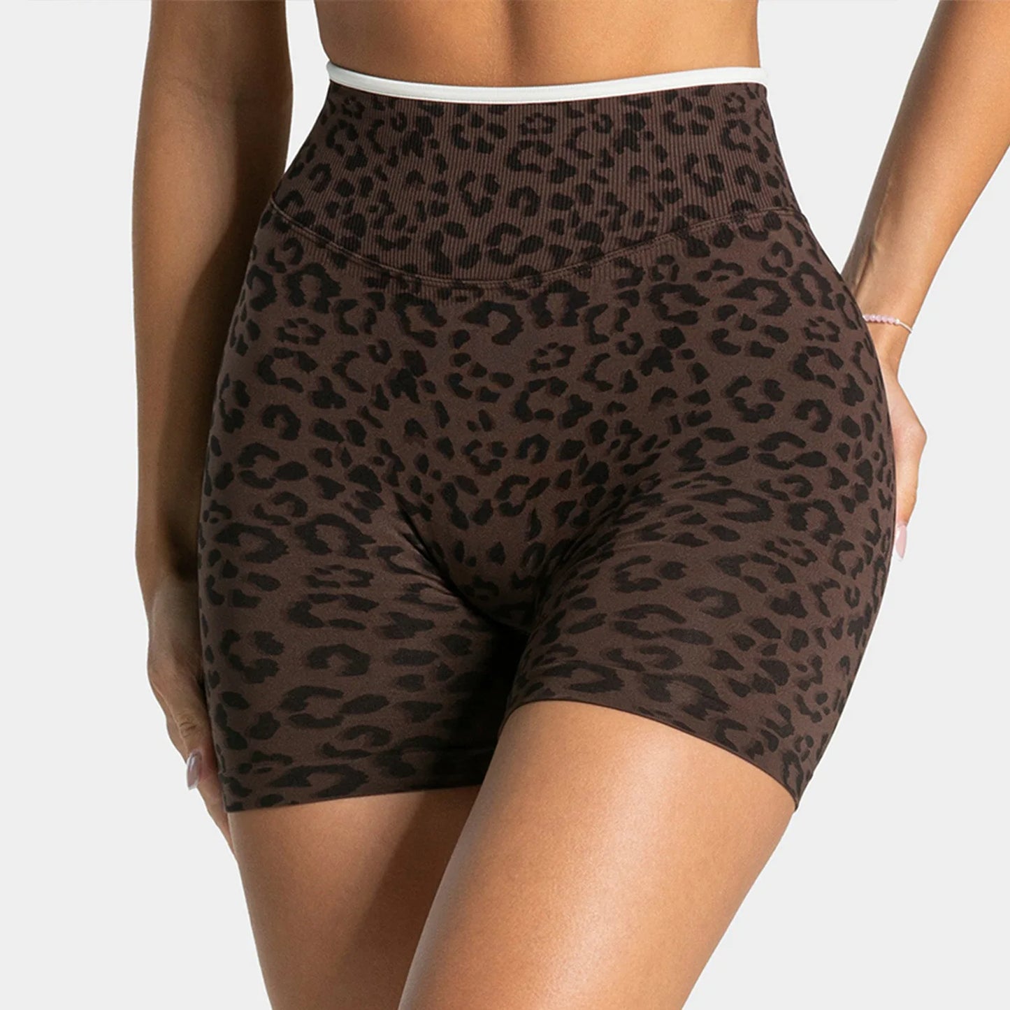 Everwanted Leopard Print Yoga Set Racerback Sports Bra High Waisted Leggings