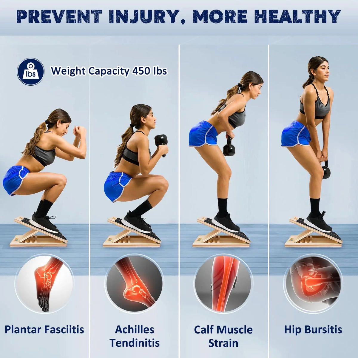 Adjustable Wooden Balance Board And Calf Stretch Slant Board