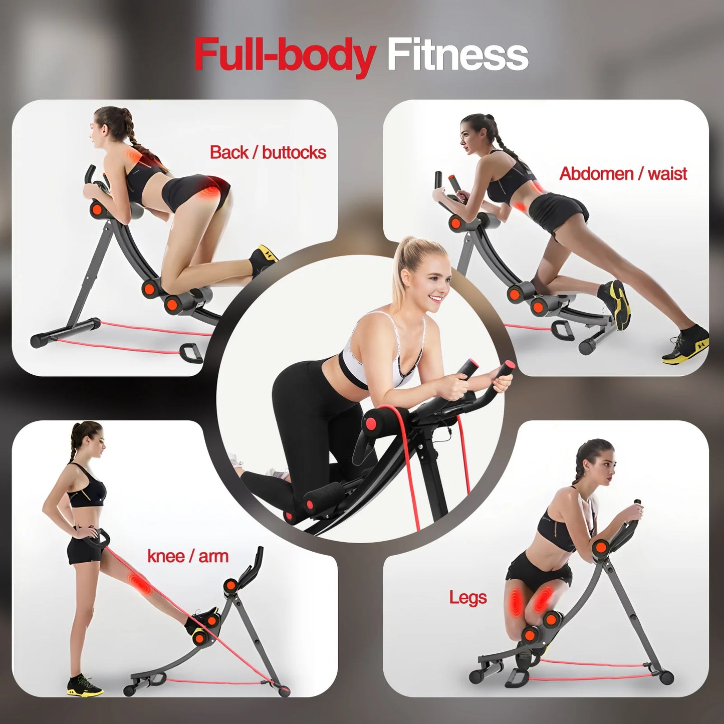 Foldable Ab Workout Machine For Home Gym With LCD Display