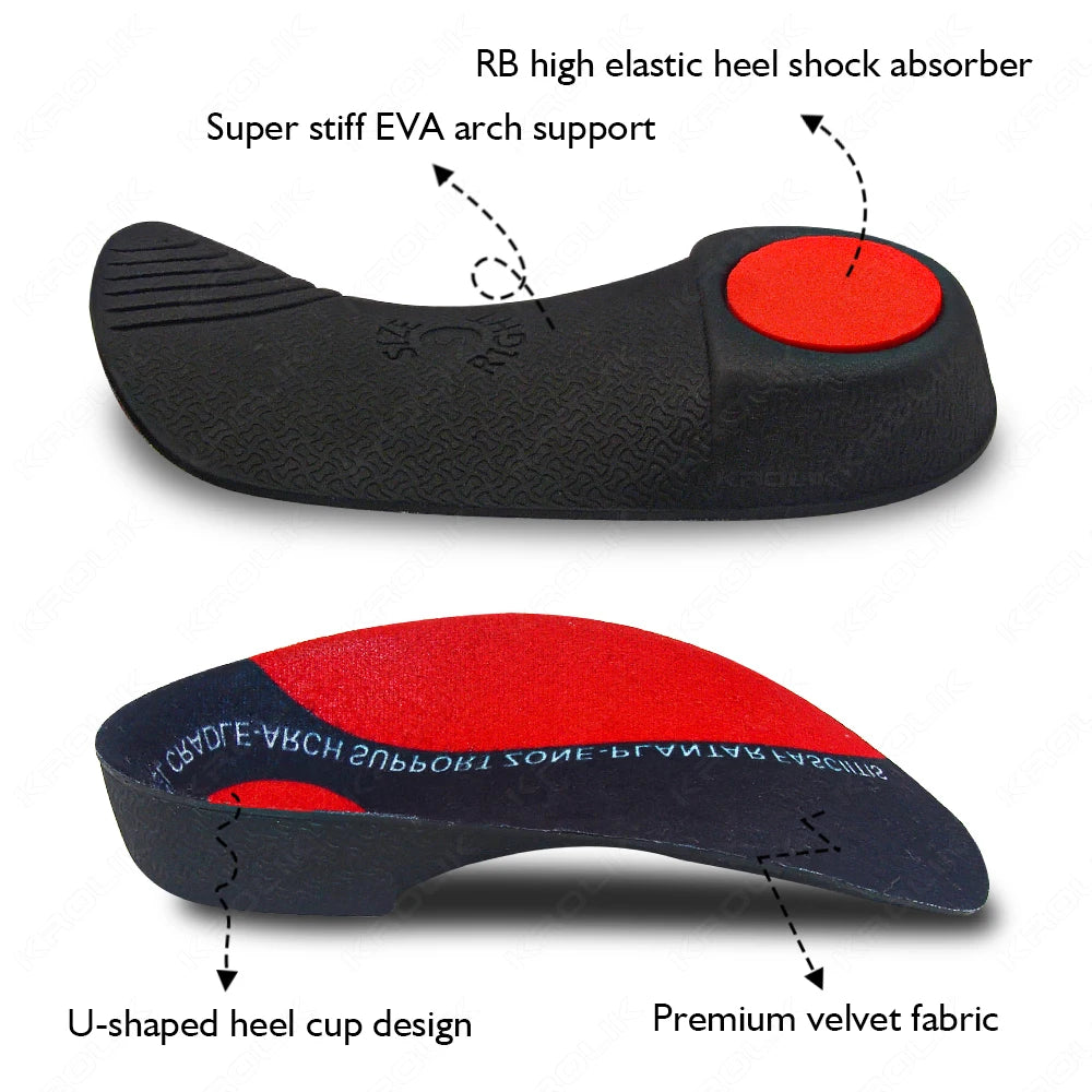 Severe Flat Foot Arch Support Insoles For Men Women Orthotic
