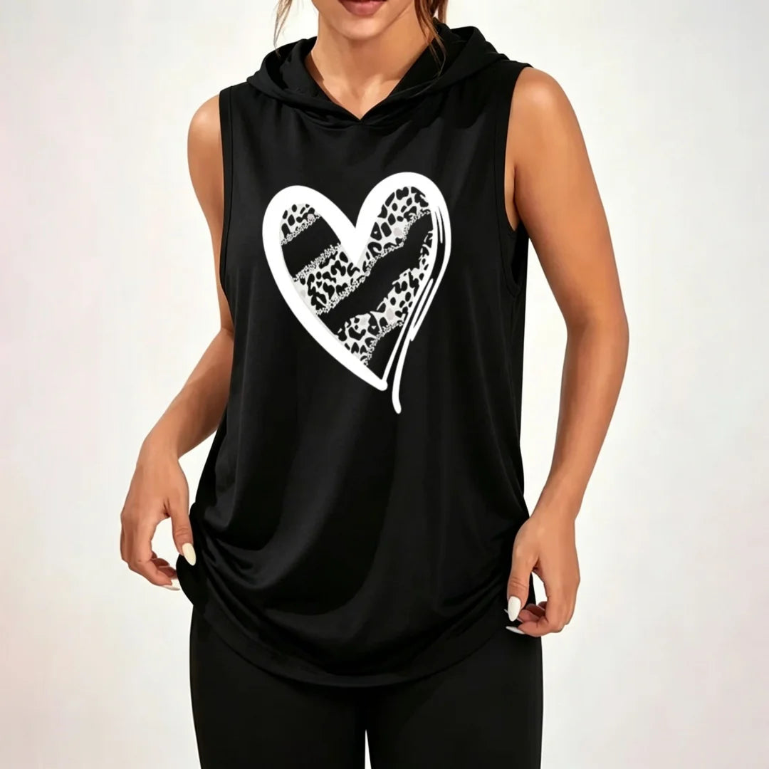 Conquer Excuses Unisex Sleeveless Hoodie With Barbell Graphic