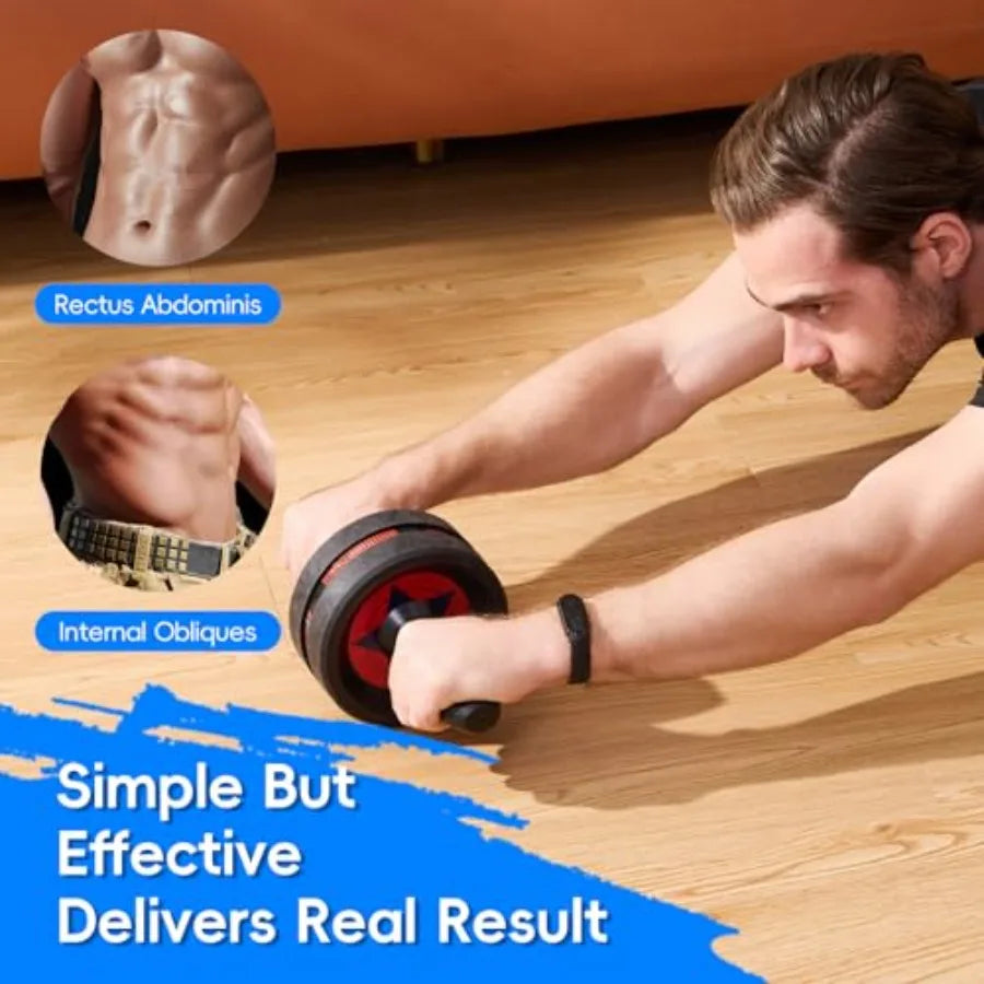 Ab Roller Wheel For Abs Workout With Knee Pads Core Training Equipment