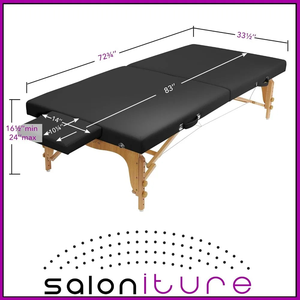 Portable Wood Frame Physical Therapy Massage Table Platform