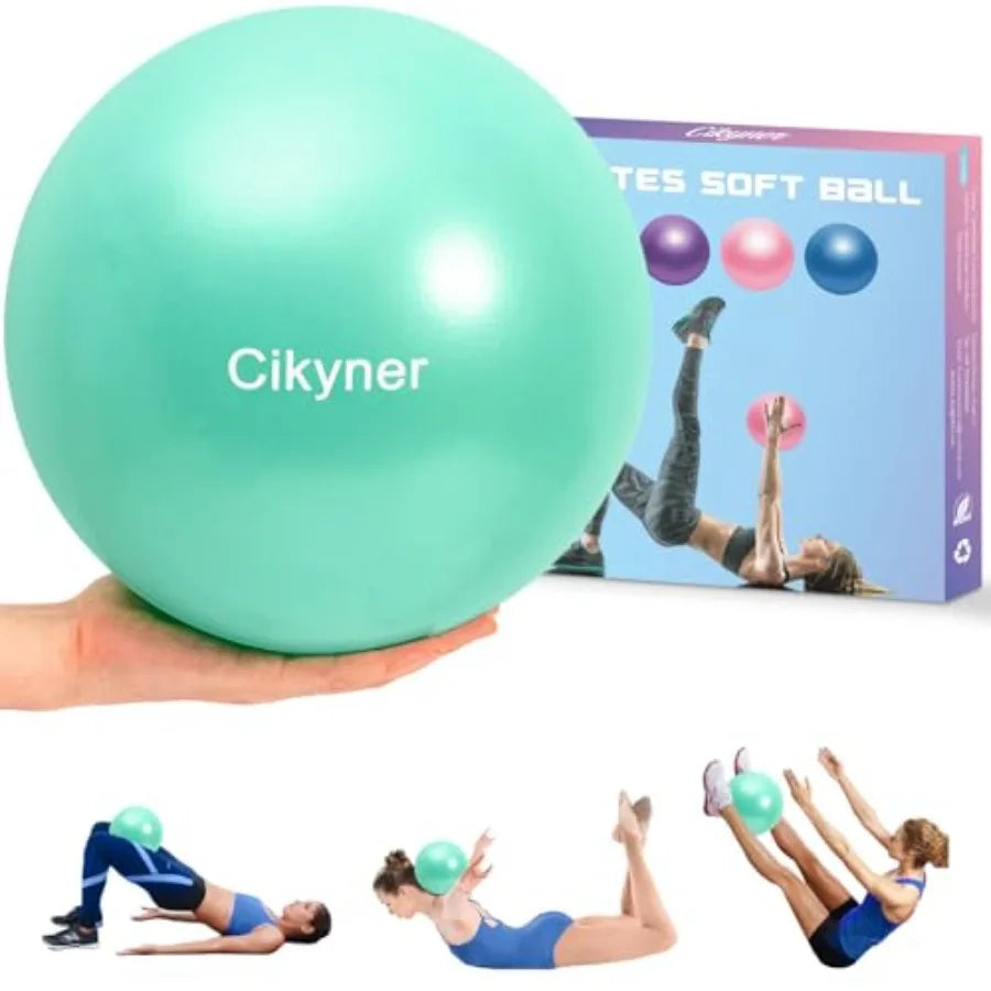 Soft Pilates Exercise Ball With Inflation Straw For Yoga Fitness
