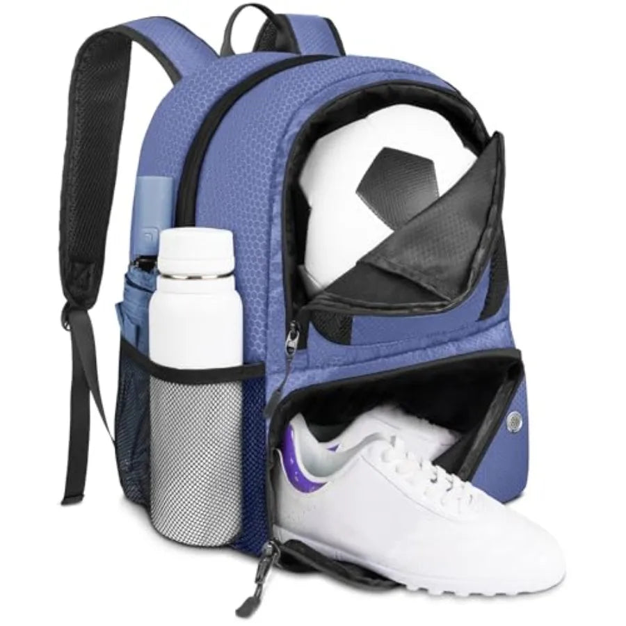 Soccer Backpack, with Ball Holder, Water resistant Sport Equipment Bags Fit Basketball Volleyball Football