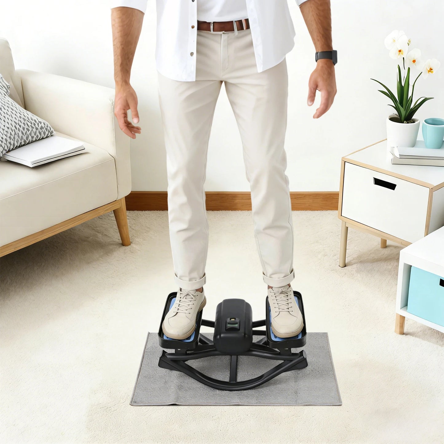 Rocking Fitness Stepper Portable Lateral Cardio Machine For Home Gym