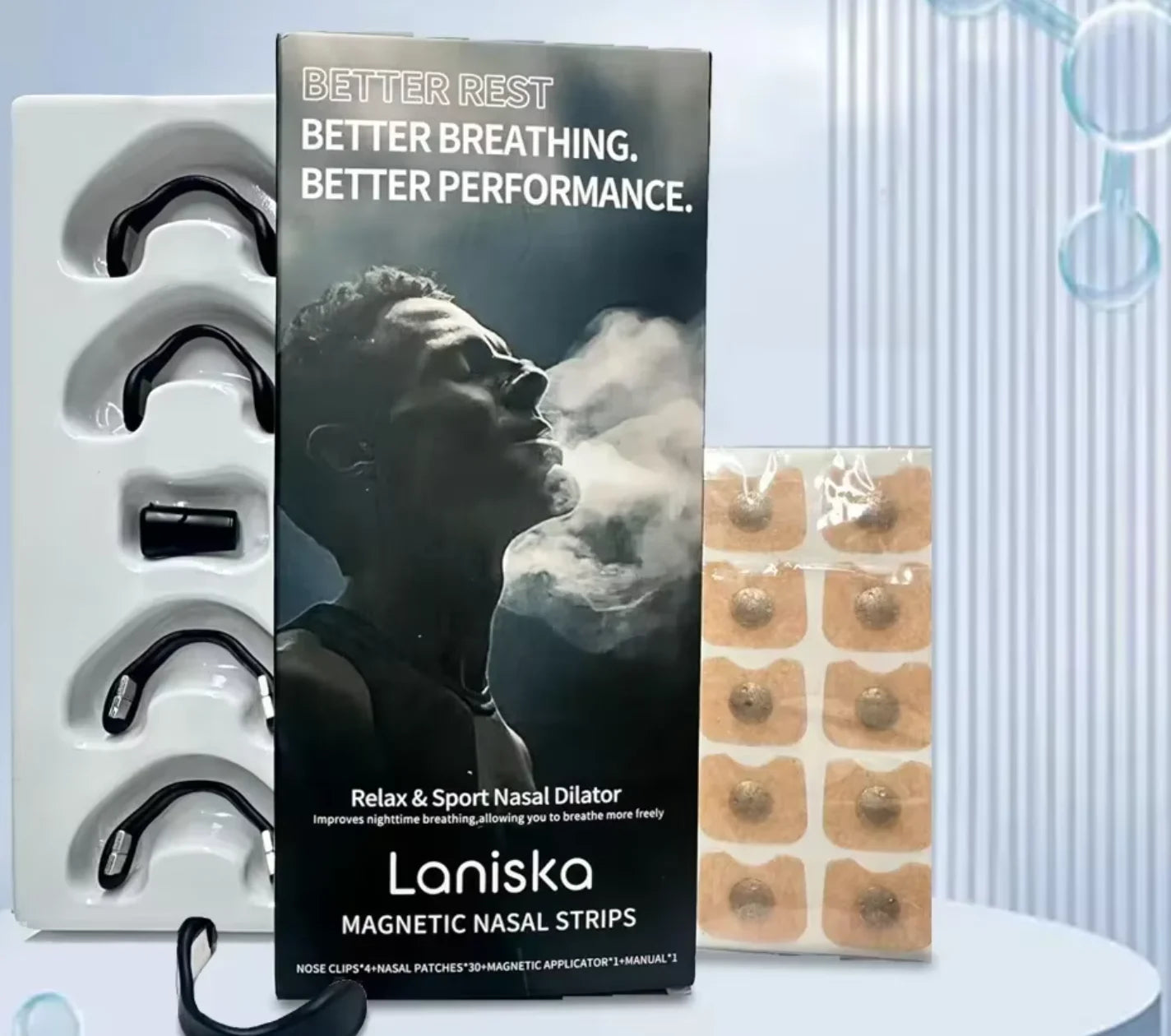 AirBoost Magnetic Nose Dilator Snore Relief Better Breathing Sleep