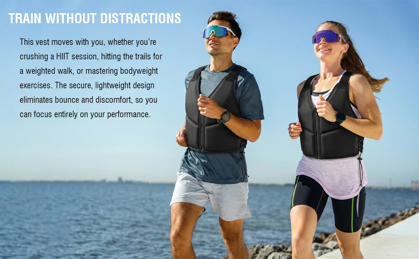 10LBS Adjustable Weighted Vest For Women Breathable Running Vest