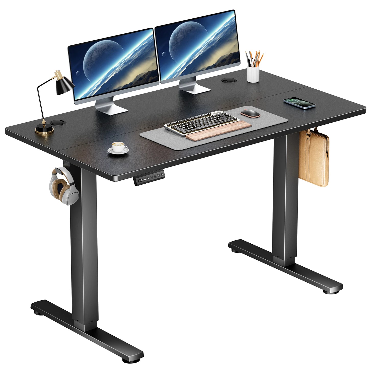JHK Electric Height Adjustable Standing Desk For Office Ergonomic Workstation