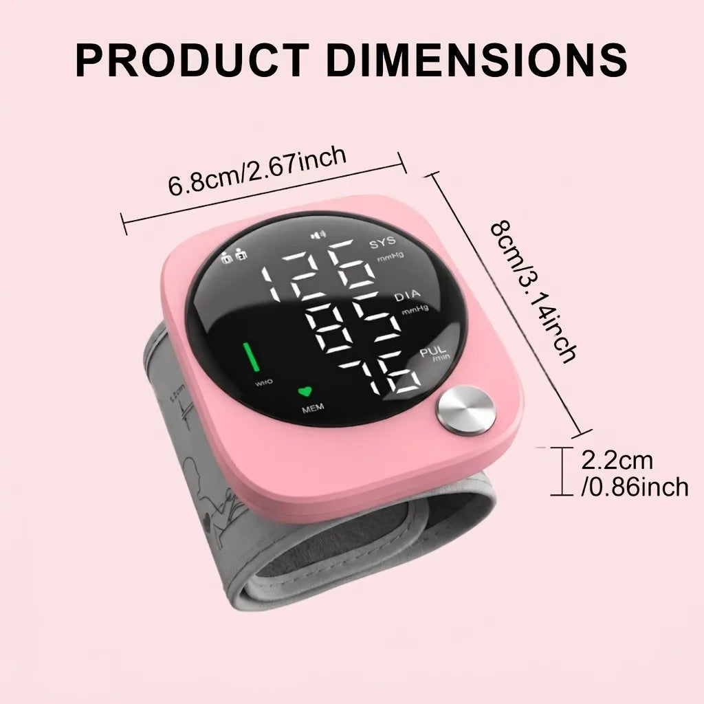 Jitesy Automatic Wrist Blood Pressure Monitor With Large LCD