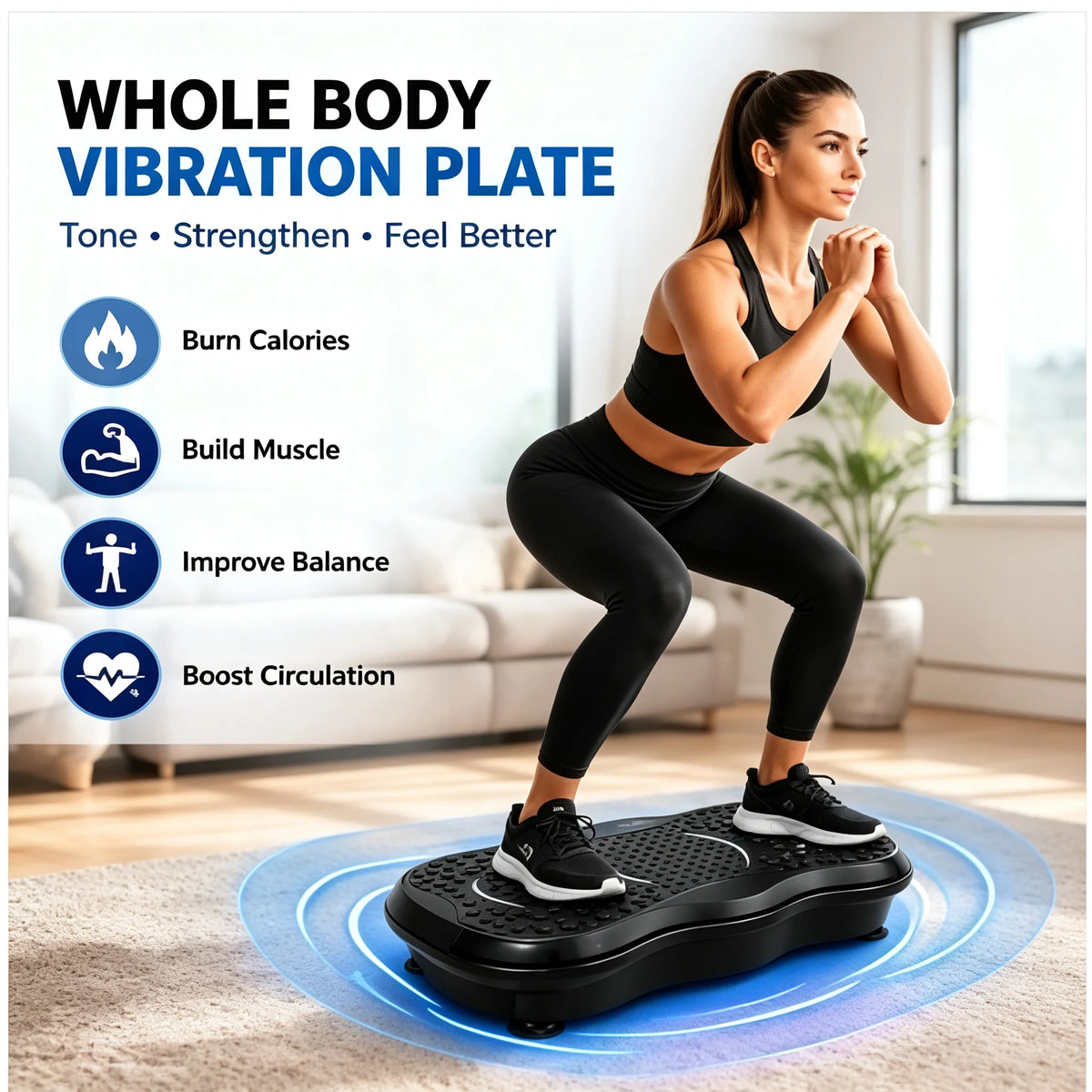 UPWORK Whole Body Vibration Platform for Home Fitness Training