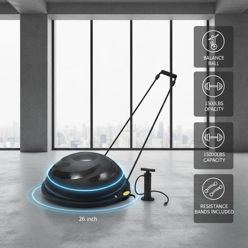 1500lb Capacity Stability Balance Trainer With Bands And Pump
