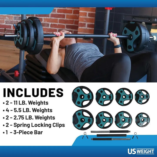 YTYIN Weight Barbell Set For Home Gym With Adjustable Weights