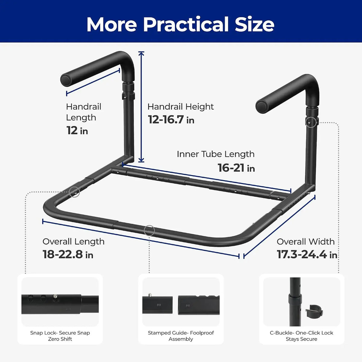 Metal Stand Assist Rail For Couch And Chair Mobility Aid