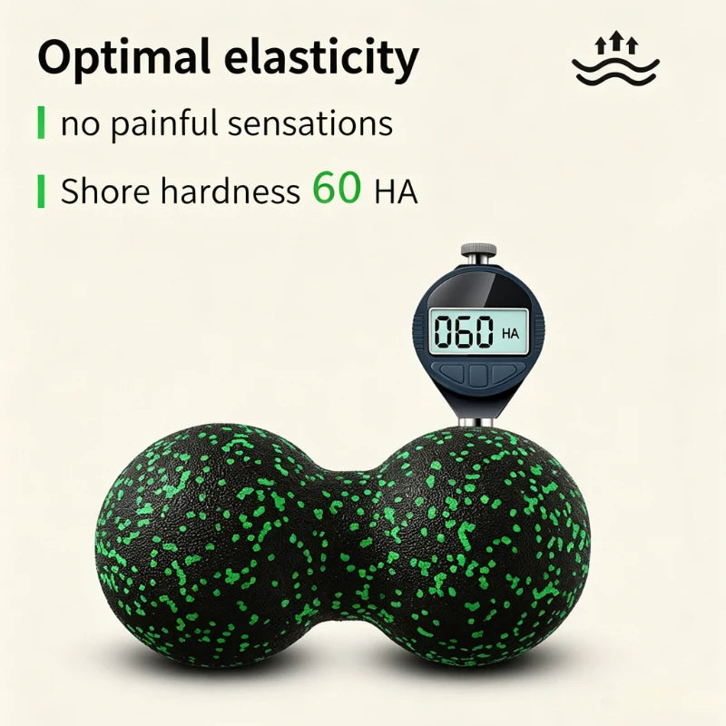 Peanut Massage Ball, High Density Fascia Ball. Great for Yoga, Fitness & Lacrosse, Ease Muscle Soreness and Body Aches