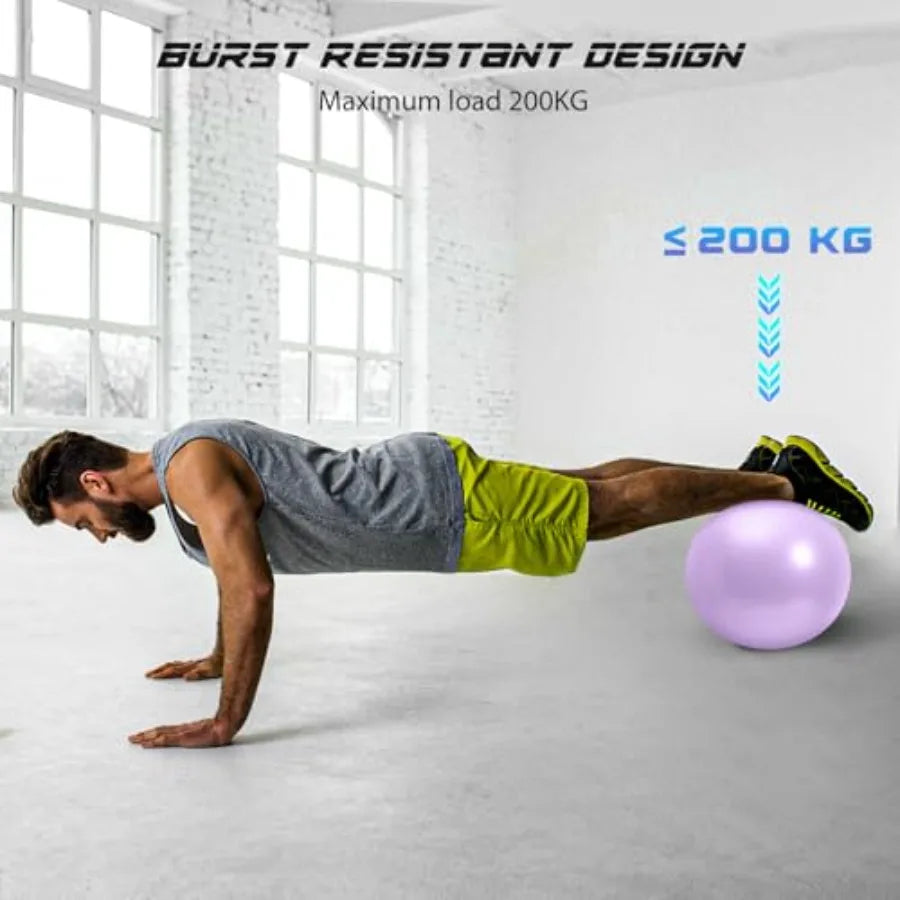 Soft Pilates Exercise Ball With Inflation Straw For Yoga Fitness